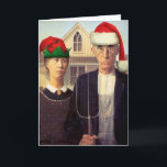 American Gothic Santas Greeting Card<br><div class="desc">Have a Merry Christmas.  Or don't.  Whatever.</div>