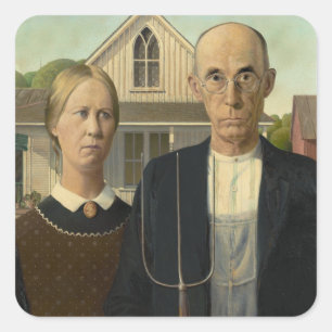 American Gothic Square Sticker
