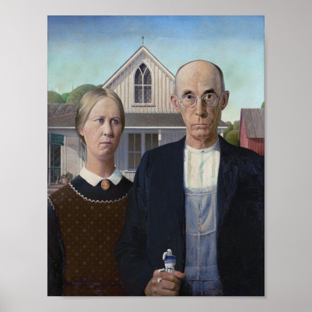 American Gothic - toothpaste tube squeezing Poster (Front)