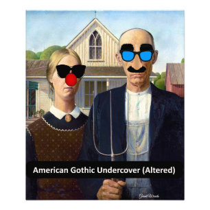 American Gothic (Under cover) by Grant Woods Photo Print