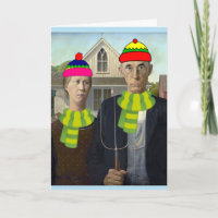 AMERICAN GOTHIC winter WEDDING CONGRATS CARDS