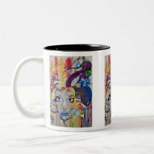 American Graffiti Drawing Paint Sketch Writing Two-Tone Coffee Mug