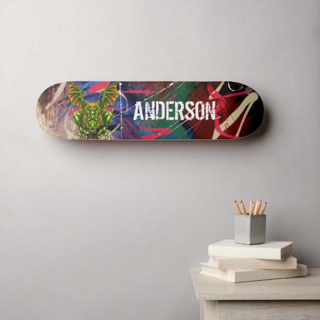 American Graffiti  Personalised Dragon skateboard (Wall Art (Horz))