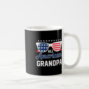 American Grandpa 4th Of July Usa Sungles Mens Gift Coffee Mug