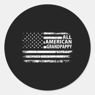American Grandpappy 4th Of July Usa Independence D Classic Round Sticker