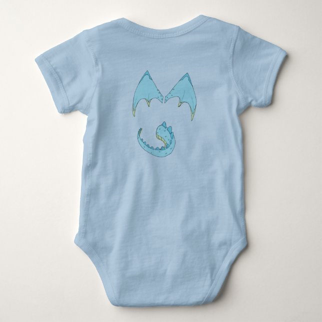 American Granny Training Dragons Romper Baby Bodysuit (Back)