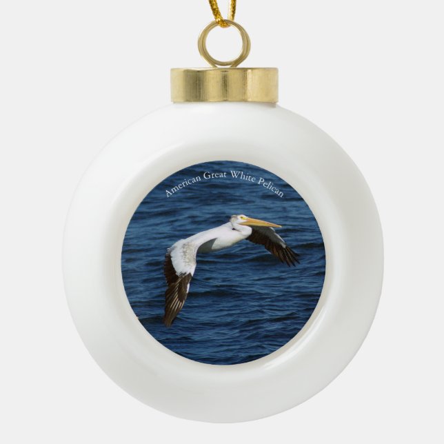 American Great White Pelican ornament (Front)