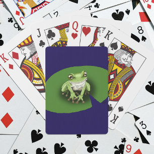 American Green Tree Frog Lily Pad Playing Cards