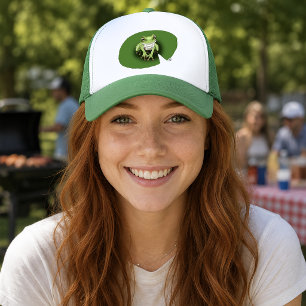 American Green Tree Frog Lily Pad Trucker Hat
