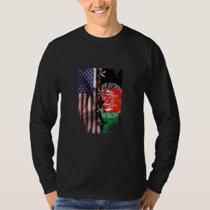 American Grown Afghan Roots USA Afghanistan Flag T-Shirt