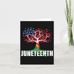 American Grown African Root Tree Juneteenth Black Card