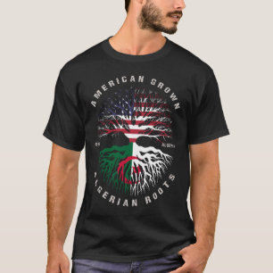 American Grown Algerian Roots Algeria Flag T-Shirt