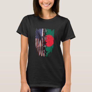 American Grown Bangladeshi Roots USA Bangladesh Fl T-Shirt