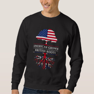 American Grown British Roots Britain Union Jack Sweatshirt