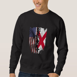 American Grown British Roots USA Northern Flag Sweatshirt