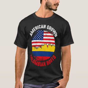 American Grown Colombian Roots Vintage Flags for M T-Shirt