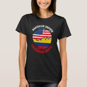 American Grown Colombian Roots Vintage Flags for M T-Shirt