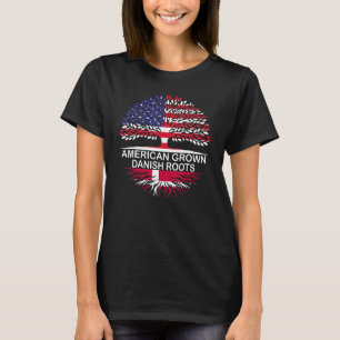 American Grown Danish Roots Danemark Flag Women M T-Shirt