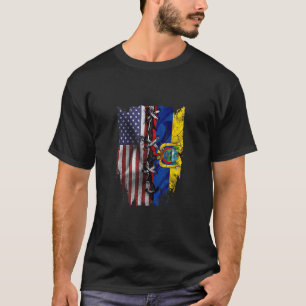 American Grown Ecuadorian Roots USA Ecuador Flag T-Shirt