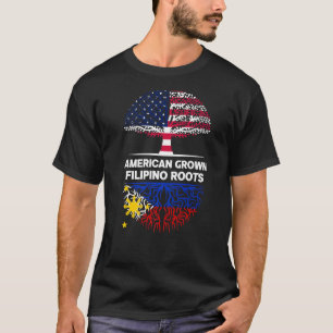 American Grown Filipino Roots USA Philippines Ance T-Shirt