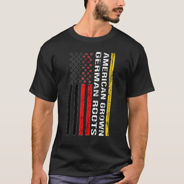 American Grown German Roots Germany German T-Shirt (Front)