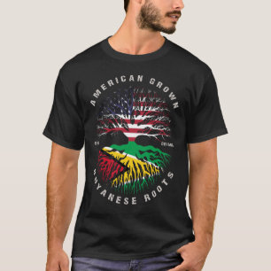 American Grown Guyanese Roots Guyana Flag T-Shirt