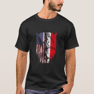 American Grown Indonesian Roots USA Indonesia Flag T-Shirt