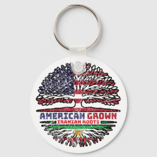 American Grown Iranian Roots – Lion and Sun Key Ring