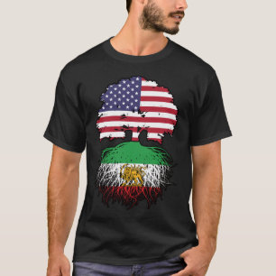 American Grown Iranian Roots Lion and Sun T-Shirt