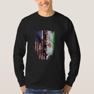 American Grown Iranian Roots USA Iran Flag T-Shirt