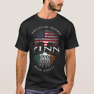 American Grown Irish Roots FINN Irish Name T-Shirt