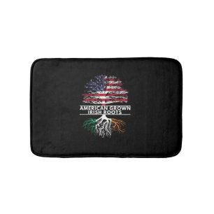 American Grown Irish Roots Flag Ireland ST. PATRIC Bath Mat