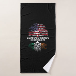 American Grown Irish Roots Flag Ireland ST. PATRIC Bath Towel