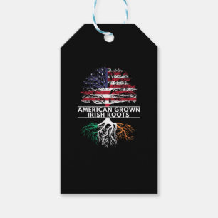 American Grown Irish Roots Flag Ireland ST. PATRIC Gift Tags