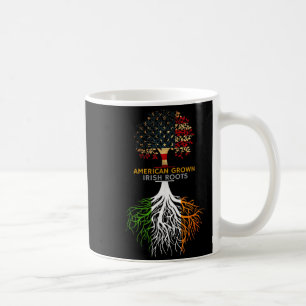 American Grown Irish Roots Ireland And Usa Flags  Coffee Mug