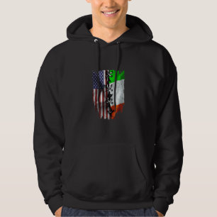 American Grown Irish Roots USA Ireland Flag Hoodie
