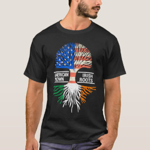 American Grown Irish Roots USA Ireland Flag ST PAT T-Shirt