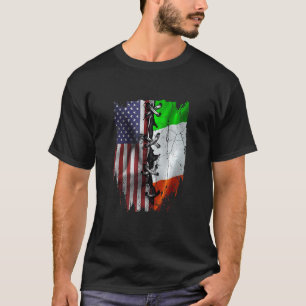 American Grown Irish Roots USA Ireland Flag T-Shirt