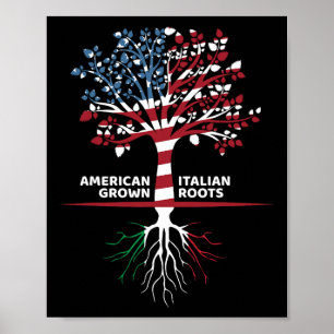 American Grown Italian Roots 4th Of July Poster