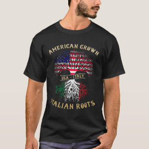 American Grown Italian Roots Italy Flag Pride Cool T-Shirt
