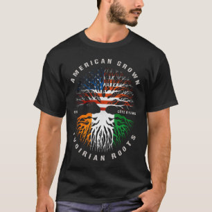 American Grown Ivoirian Roots Côte d'Ivoire Flag T-Shirt