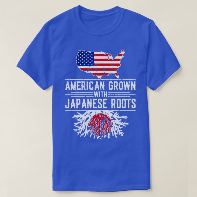 American Grown Japanese Roots Pride Japan T-Shirt (Design Front)