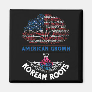 American Grown Korean Roots USA Flag Venezuela Magnet