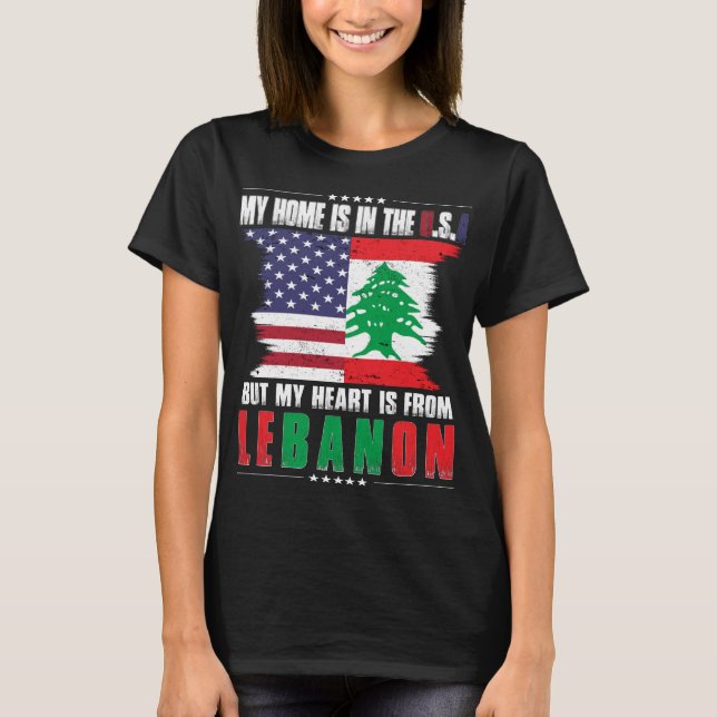 American Grown Lebanese American from Lebanon T-Shirt (Front)