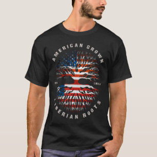 American Grown Liberian Roots Liberia Flag T-Shirt