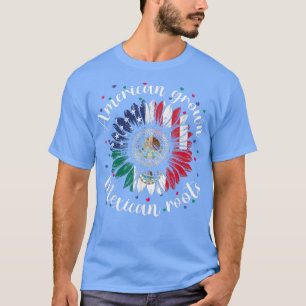American Grown Meican Roots Cinco de Mayo Sunflowe T-Shirt