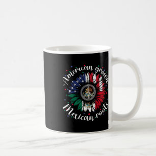 American Grown Mexican Roots Cinco De Mayo Sunflow Coffee Mug
