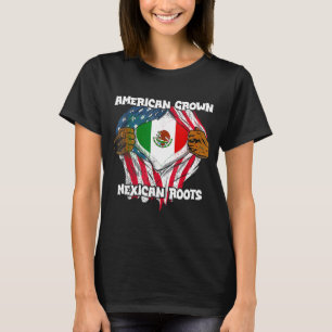 American Grown Mexican Roots Mexico Country Lover  T-Shirt