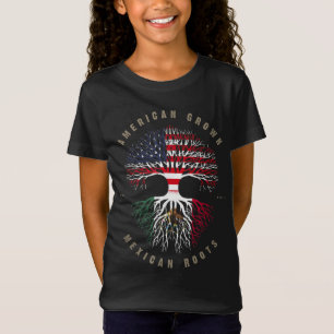 American Grown Mexican Roots Mexico Flag T-Shirt