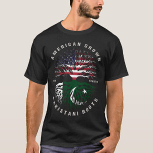 American Grown Pakistani Roots Pakistan Flag T-Shirt